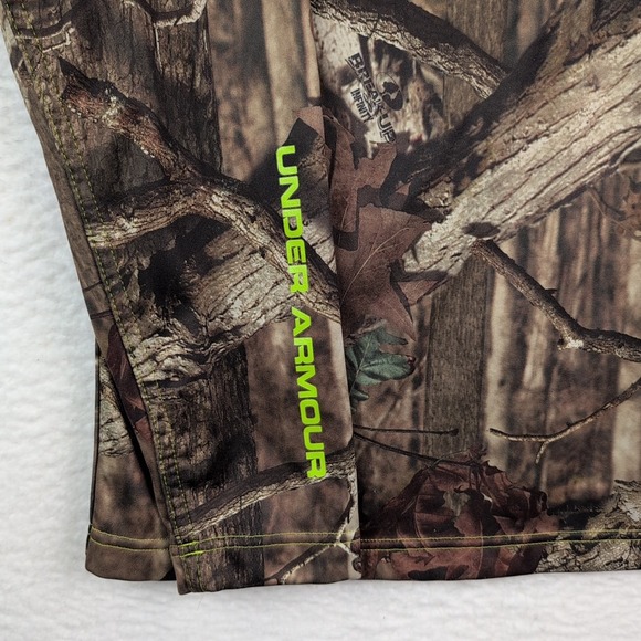 Under Armour Fleece Lined Heavy Shirt Sz Medium Camo Scent Control Mossy Oak - Picture 2 of 11